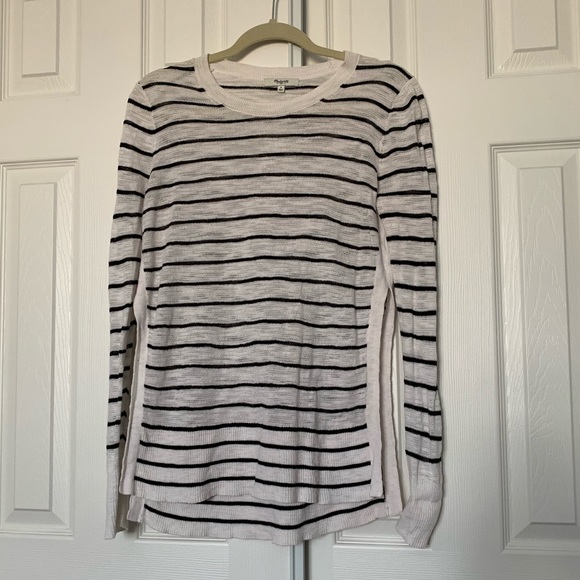 Madewell Sweaters - Madewell Striped Sweater with High Side Slits